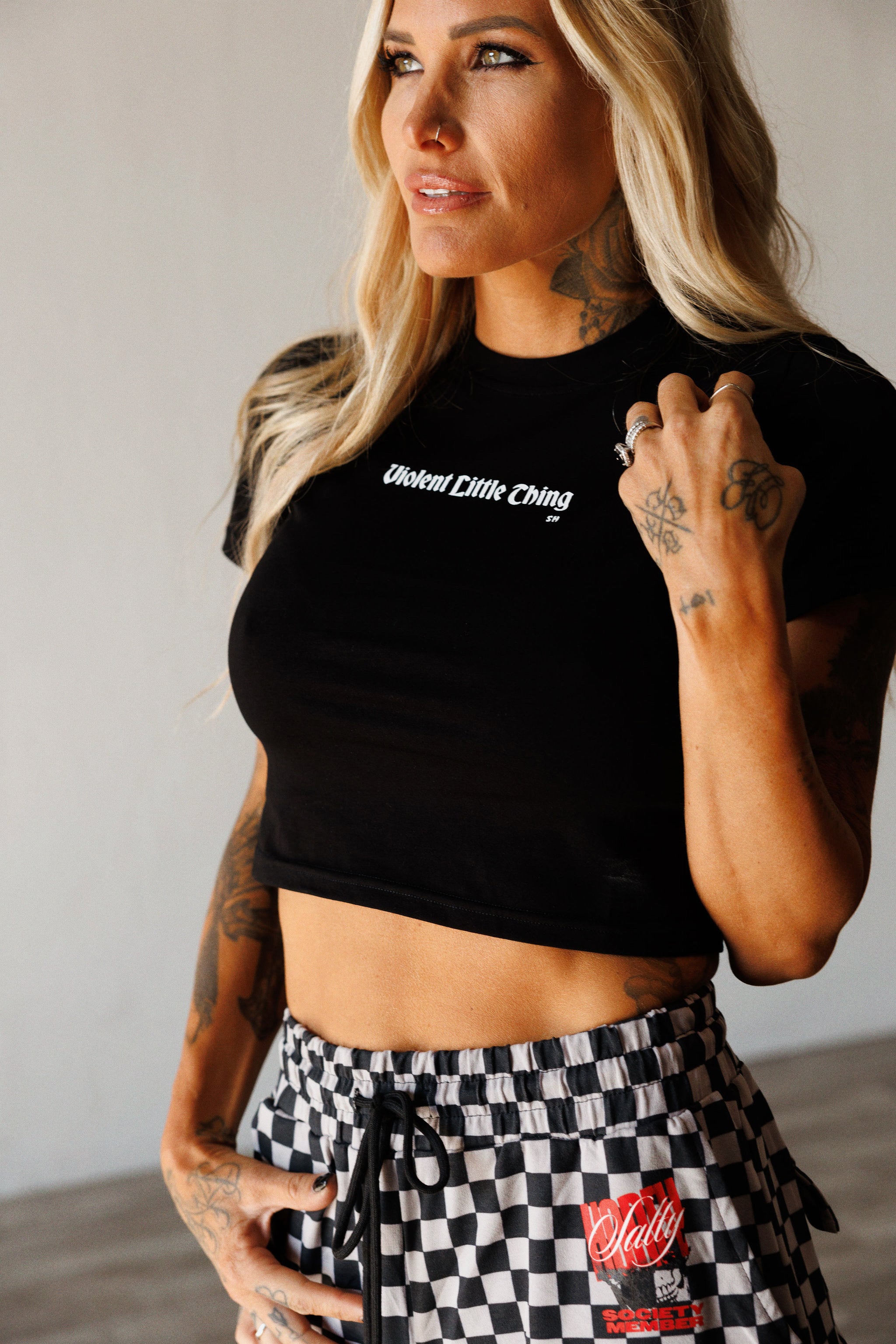 CLASSIC CROP TEE: LIL VIOLENT