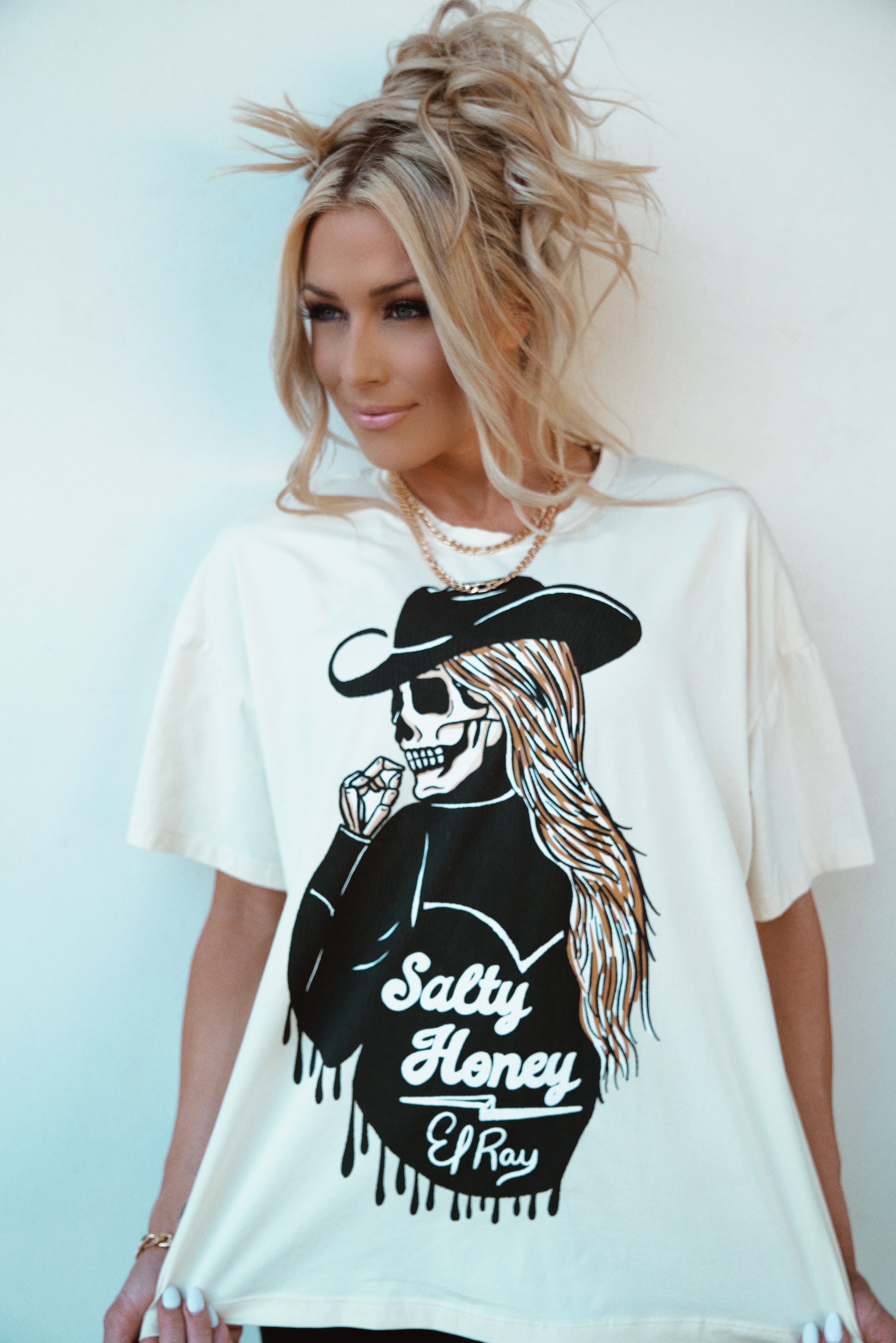 BOYFRIEND TEE: EL RAY X SALTY HONEY in DESPERADO