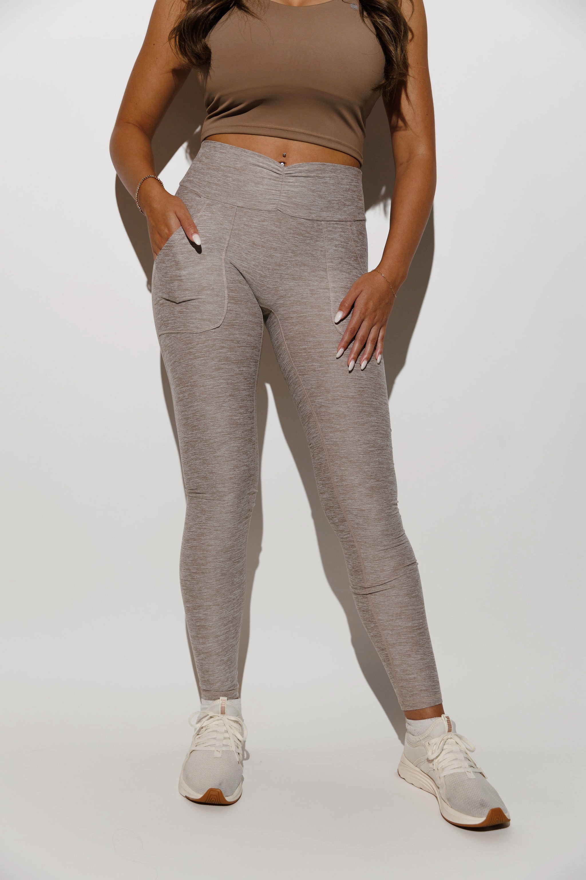 GATHER LEGGING: TAN