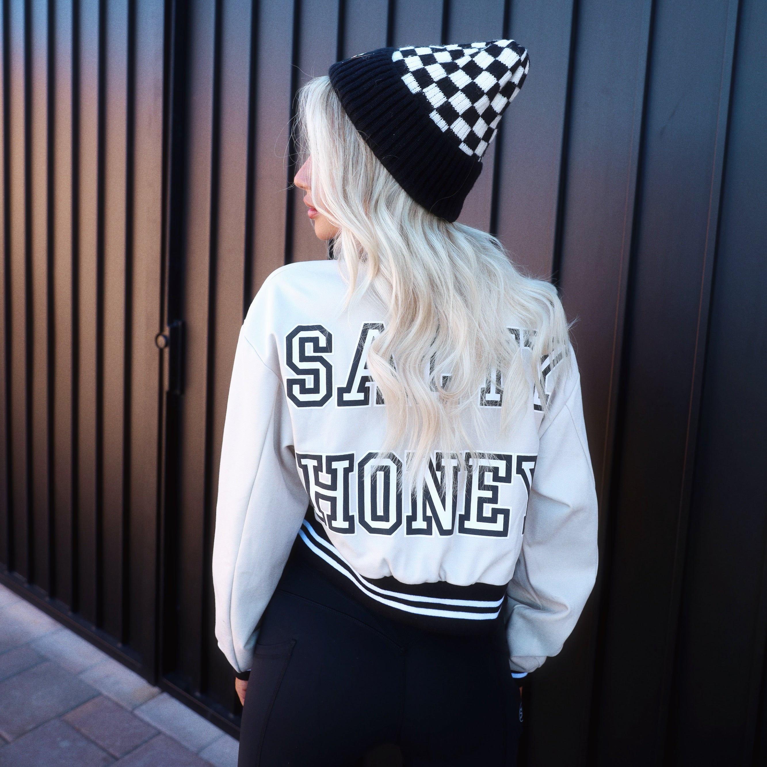 VARSITY JACKET in CREAM