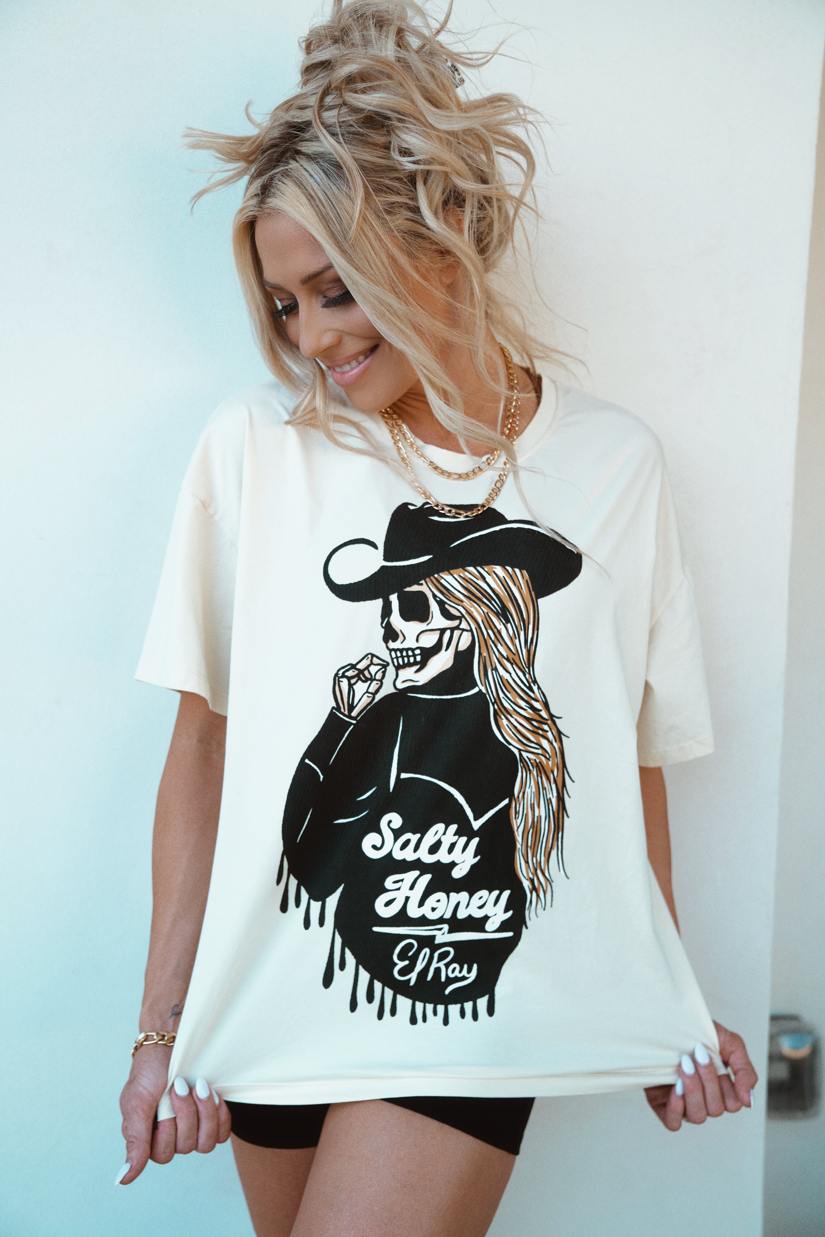 BOYFRIEND TEE: EL RAY X SALTY HONEY in DESPERADO