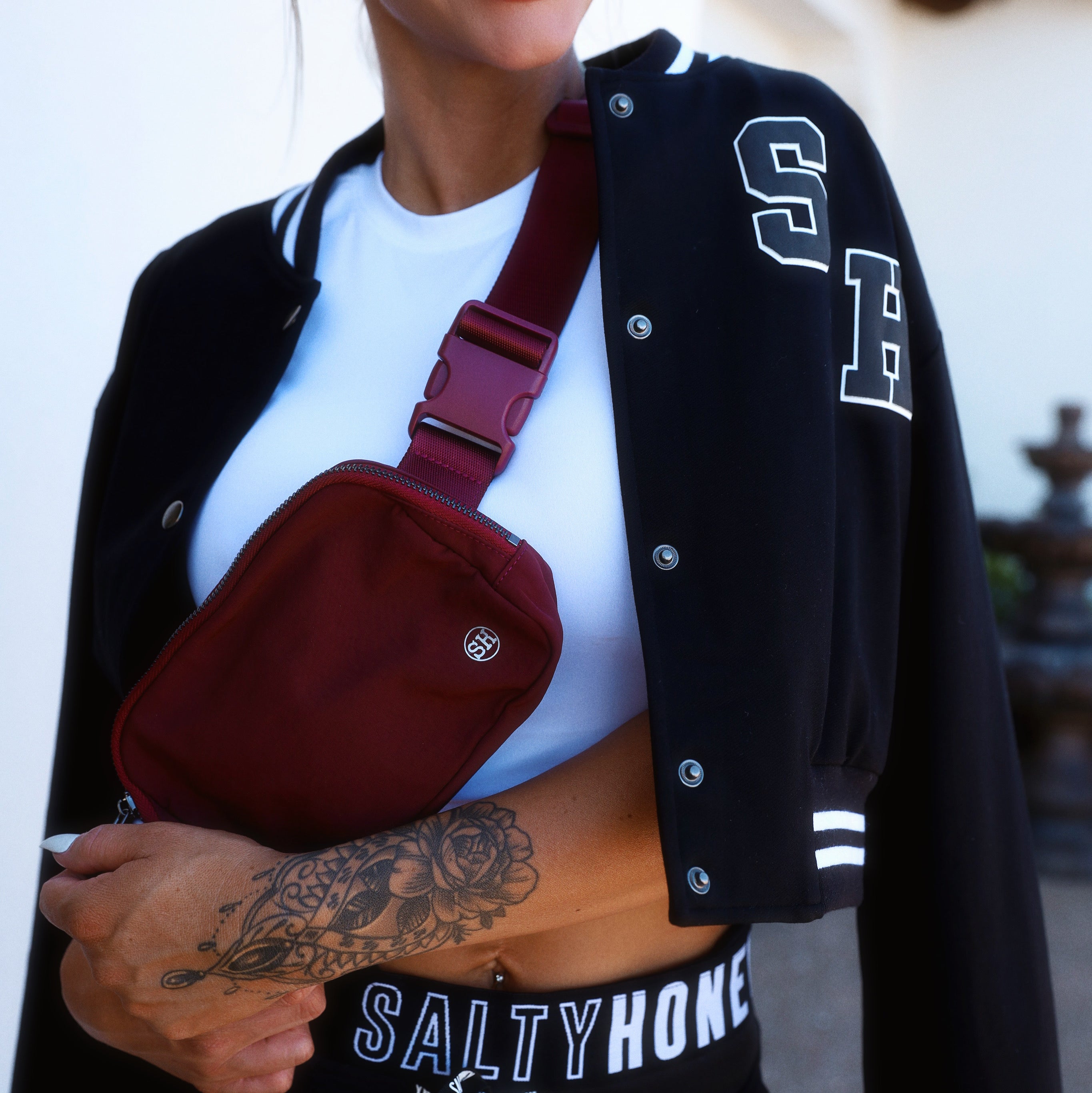 VARSITY JACKET in BLACK