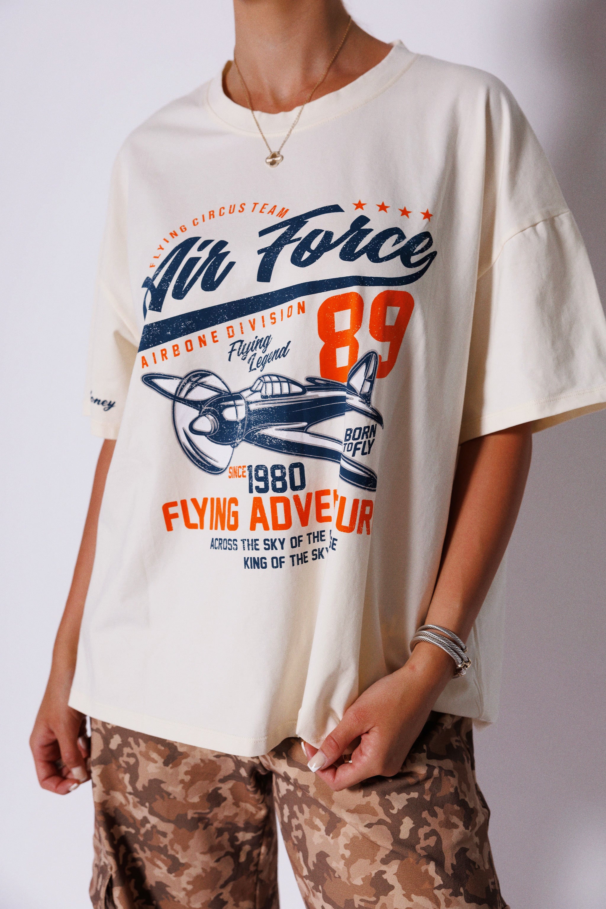 BOYFRIEND TEE: AIRFORCE