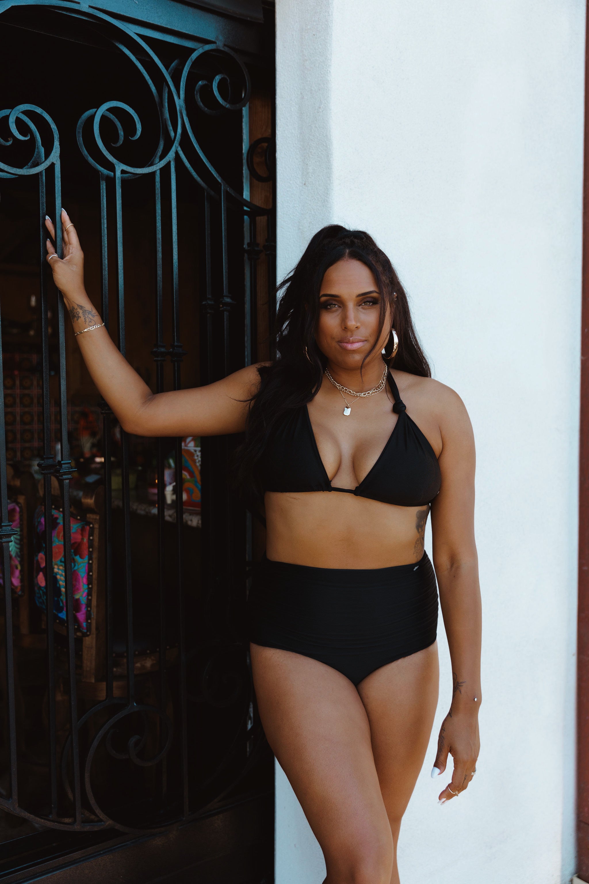 ❗️3XL ONLY!❗️PUCKERED BOTTOM in RIBBED BLACK