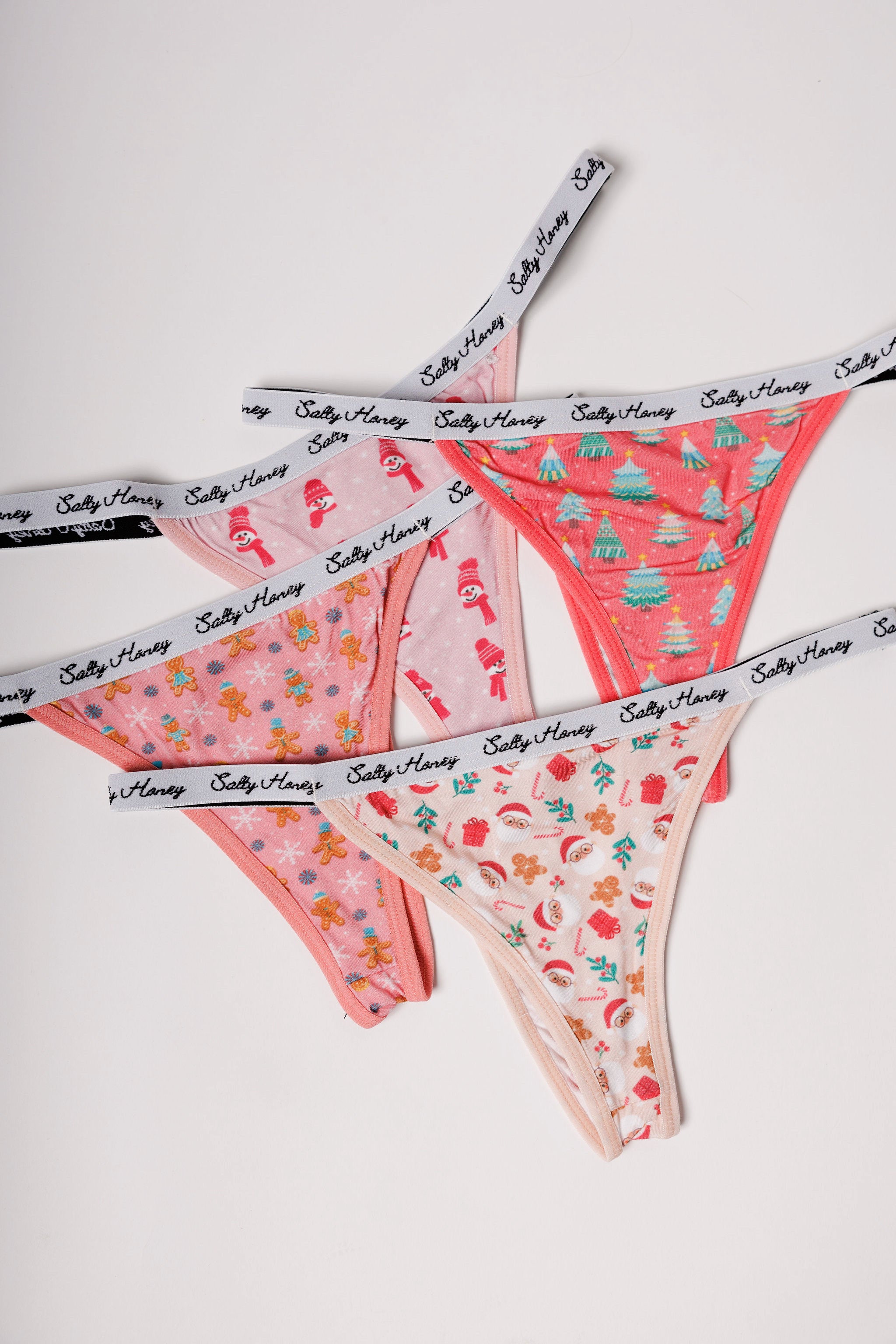 XXL ONLY | STRIPPED THONG (4 PCK): SUGARPLUM