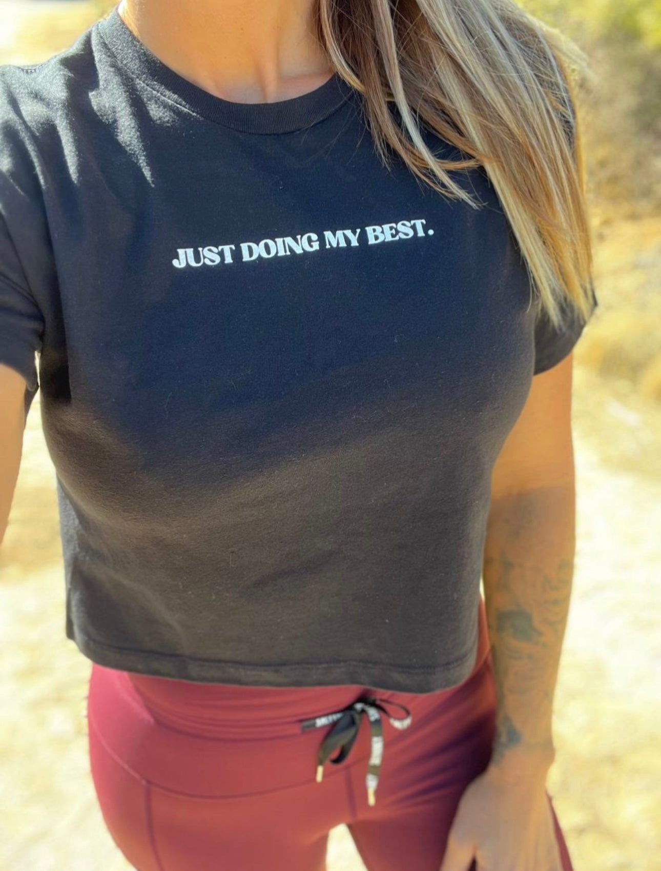JUST DOING MY BEST. graphic tee *S/M ONLY
