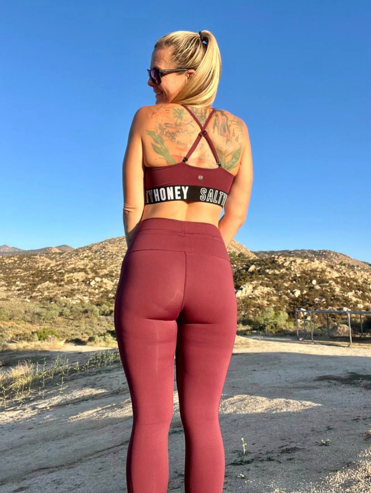 BANDED BRA in MAROON