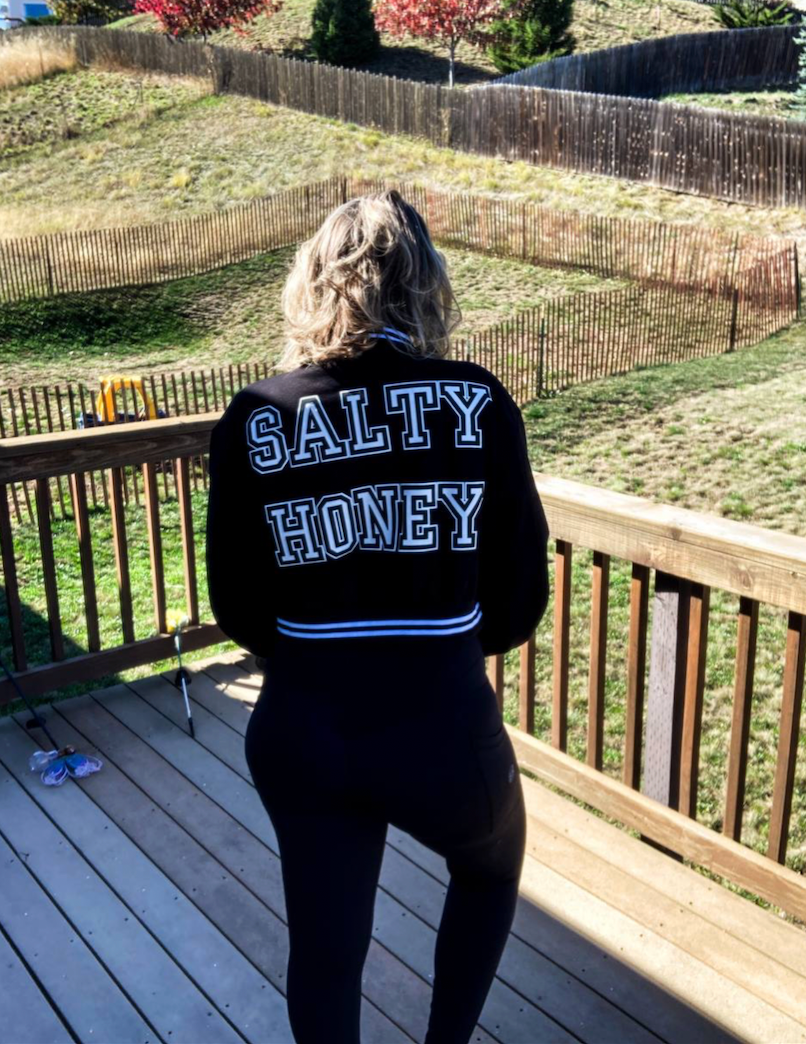 VARSITY JACKET in BLACK