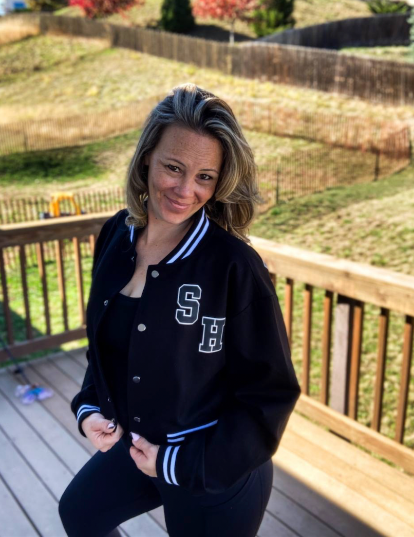 VARSITY JACKET in BLACK