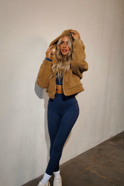 TEDDY VARSITY JACKET: NEUTRAL