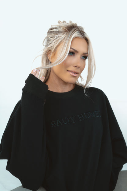 SLACK CREWNECK: BLACK