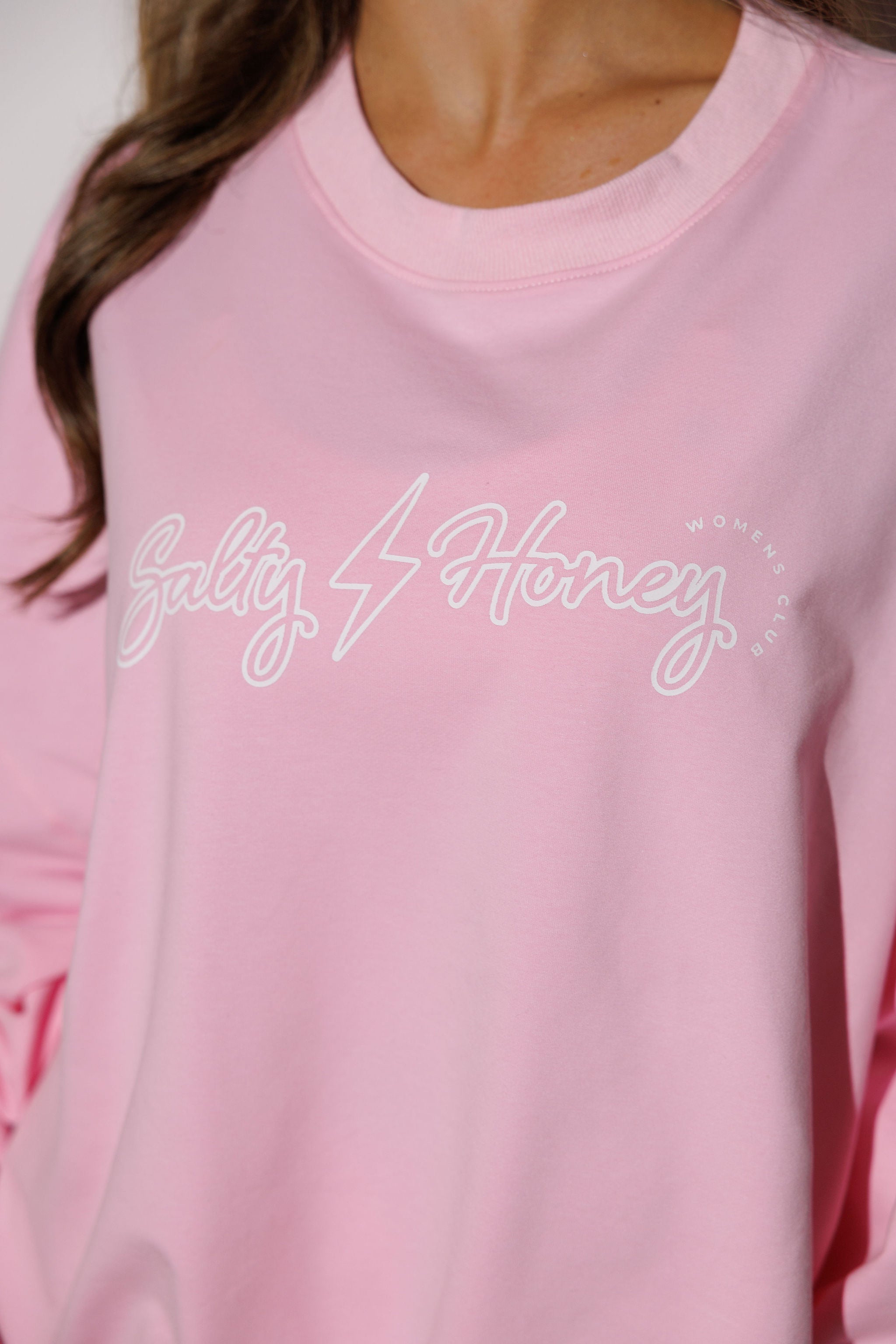 SLACK CREWNECK in PINK WITH PURPOSE