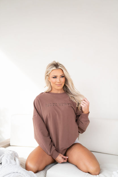 SLACK CREWNECK: MOCHA