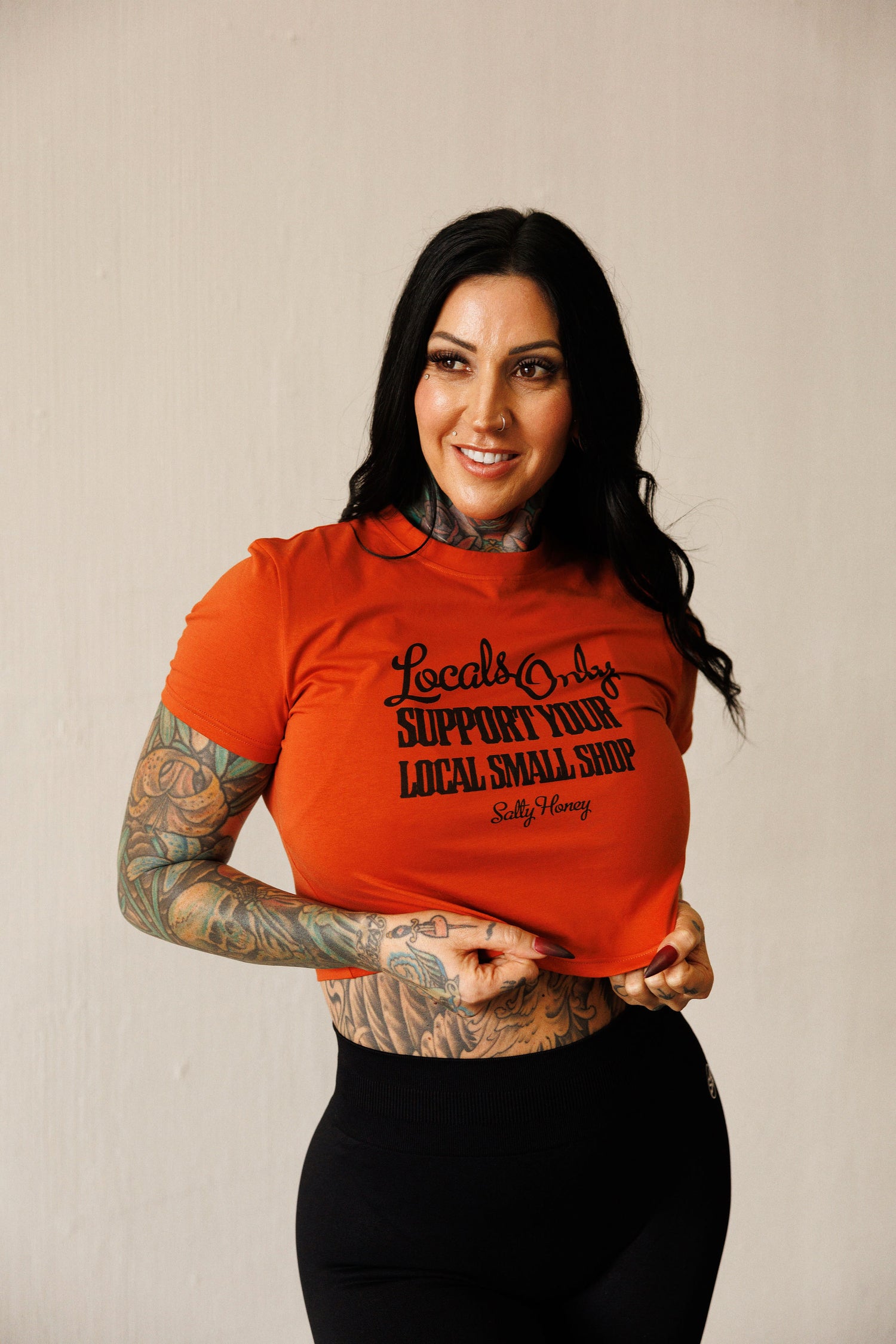 FITTED CROP TEE: LOCALS