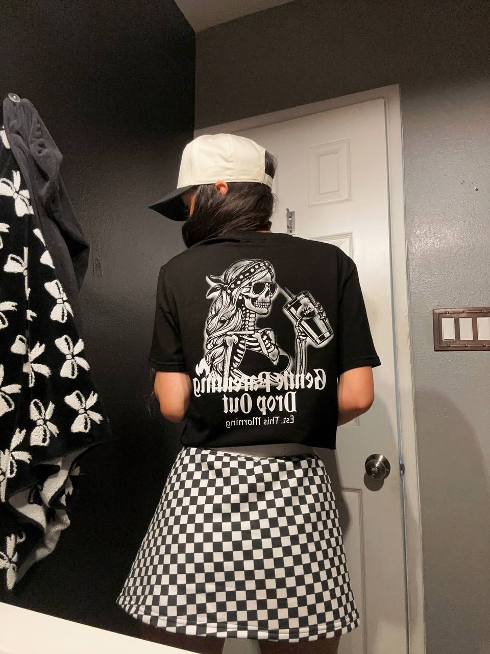 FUNCTION SKORT: B&amp;W CHECK