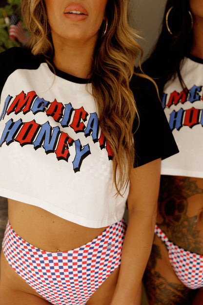 ❗️2XL ONLY ❗️PITCHED TEE: AMERICAN HONEY