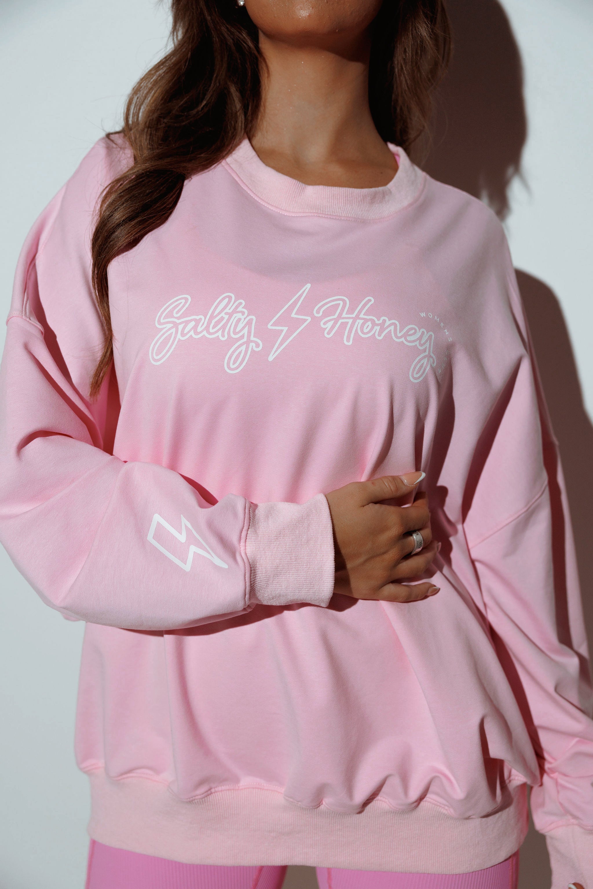 SLACK CREWNECK in PINK WITH PURPOSE