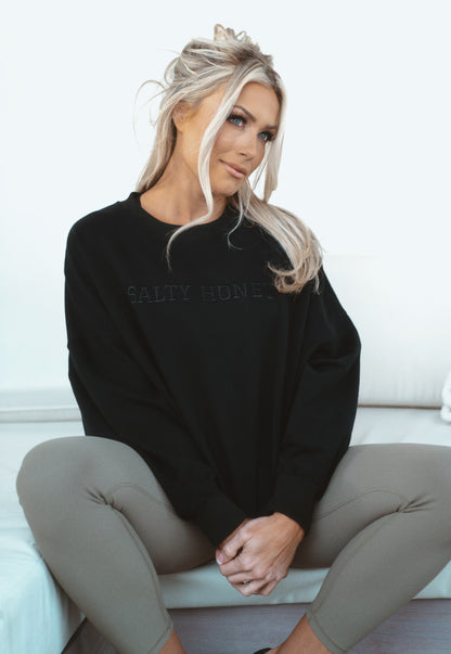 SLACK CREWNECK: BLACK