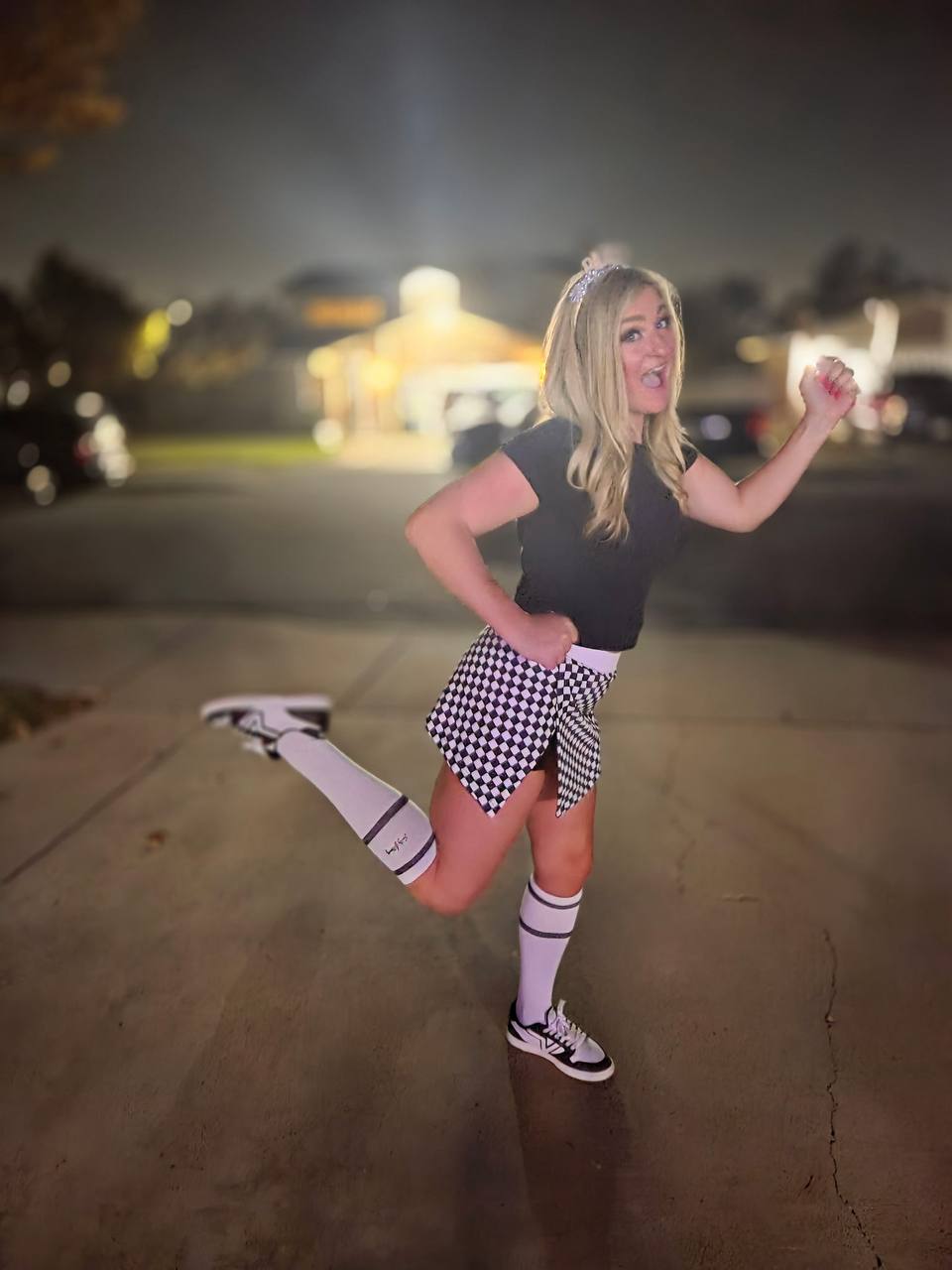 FUNCTION SKORT: B&amp;W CHECK