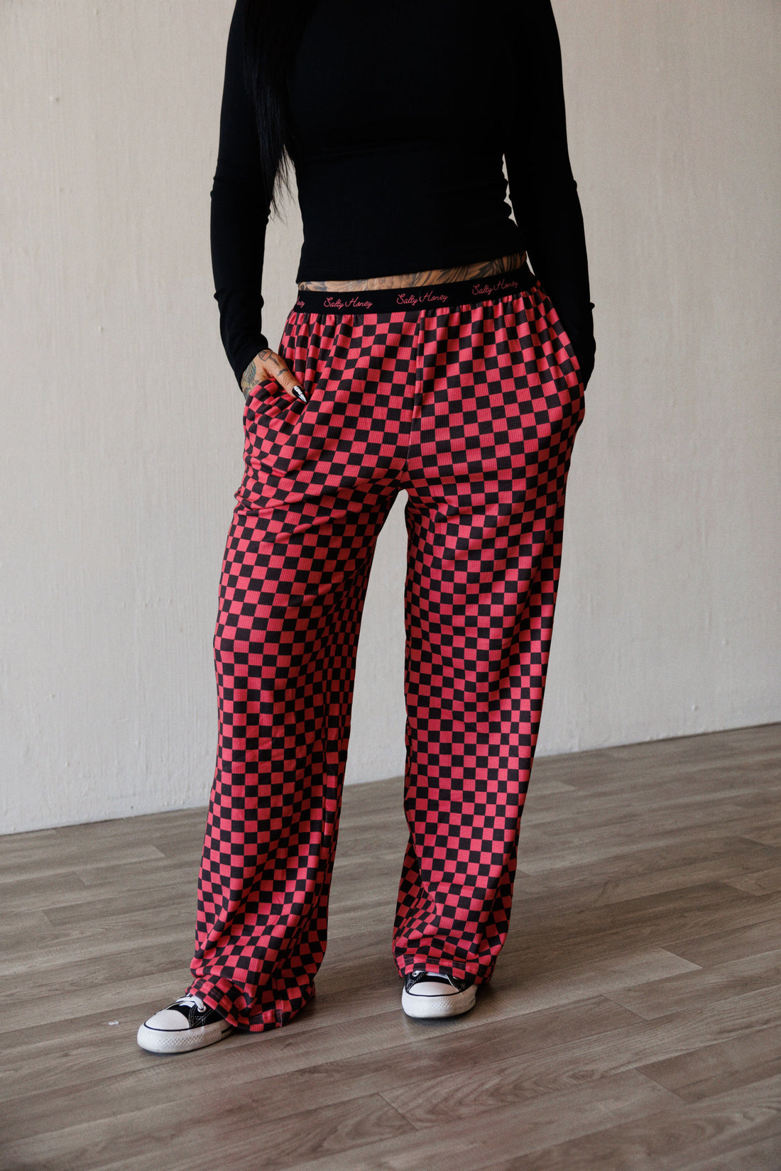SLUMBER PANT: FIGHTER BLK/PNK