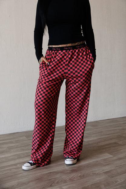 SLUMBER PANT: FIGHTER BLK/PNK