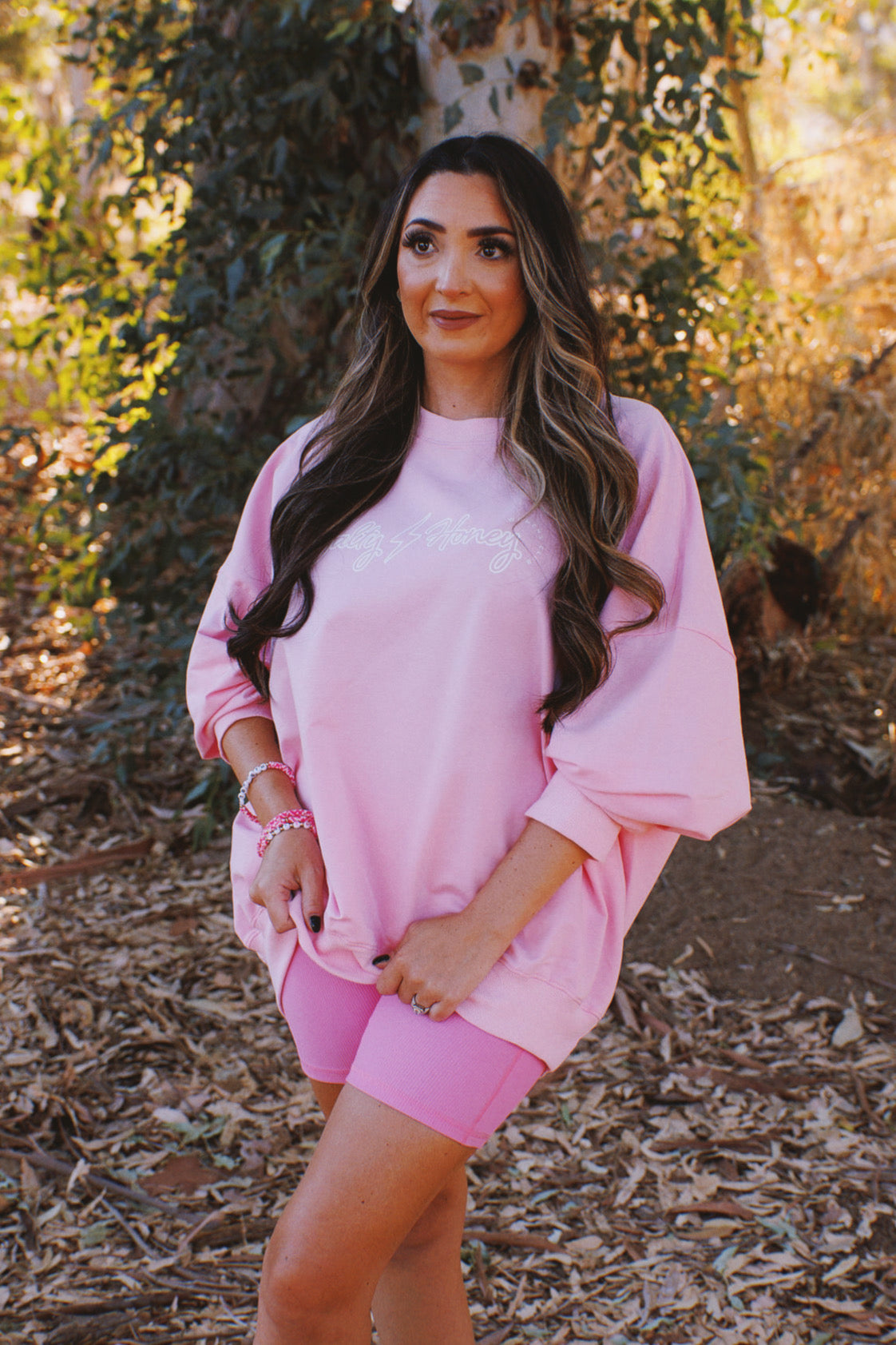 SLACK CREWNECK in PINK WITH PURPOSE