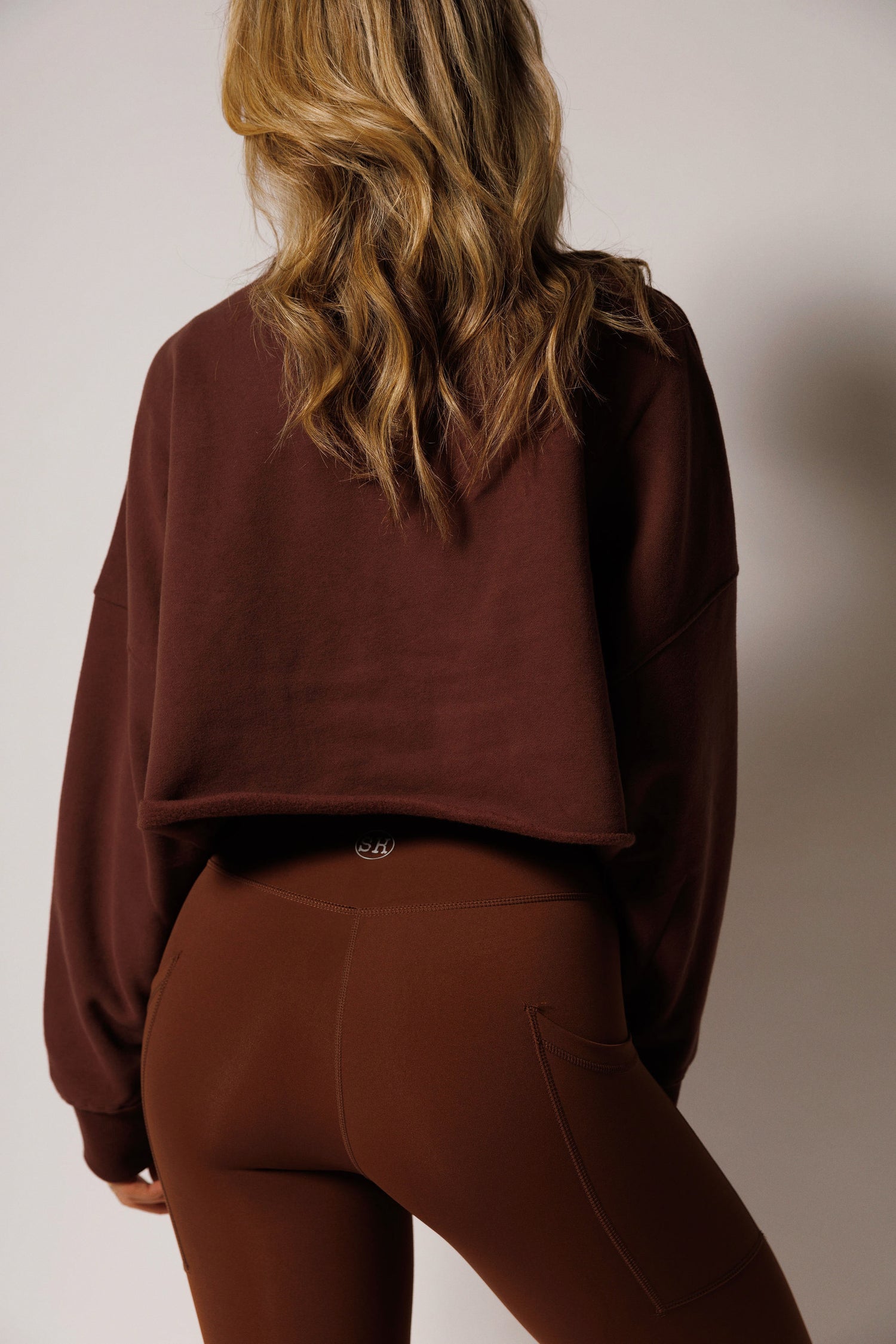EMBER CROPPED ZIP UP: CAFE