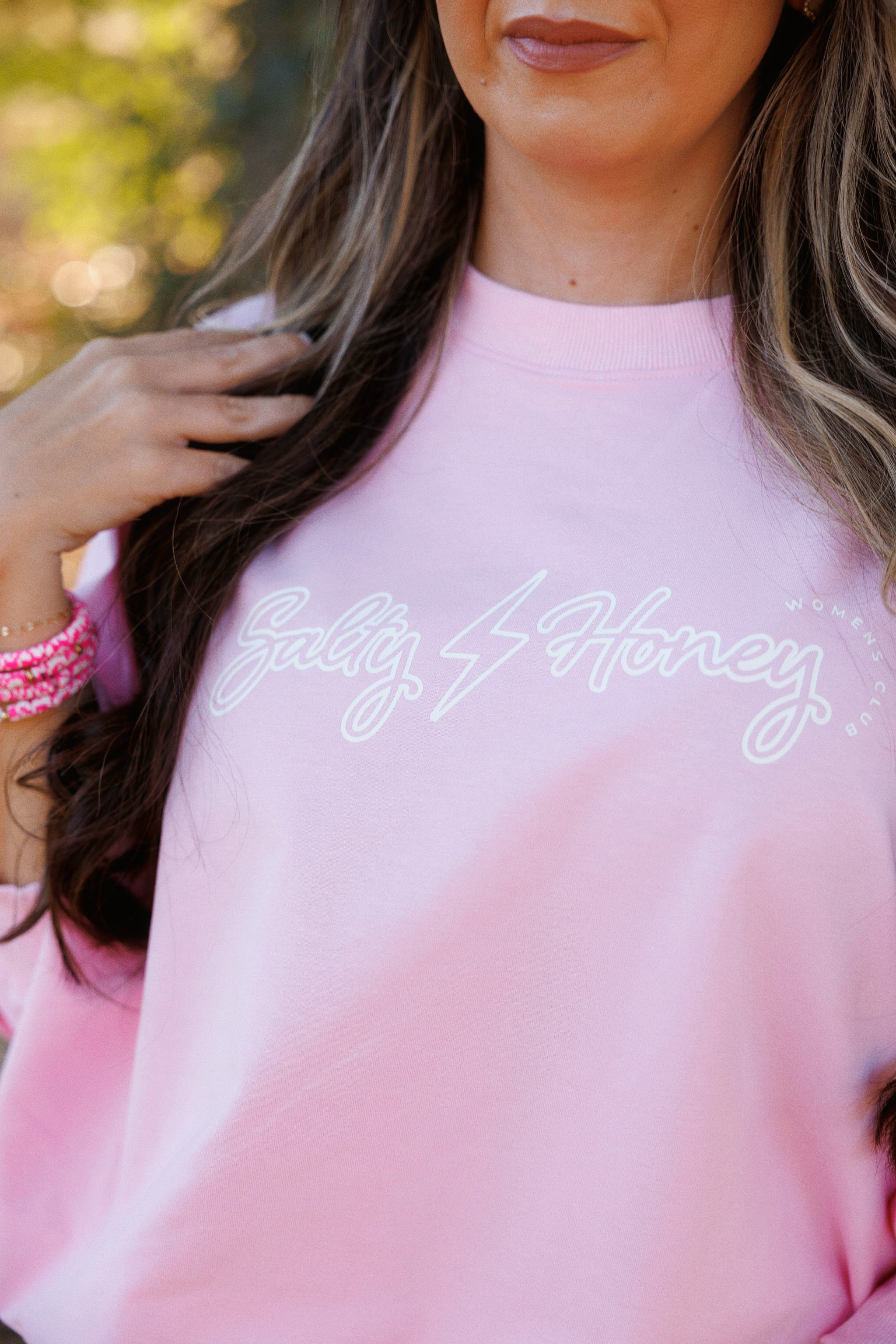 SLACK CREWNECK in PINK WITH PURPOSE