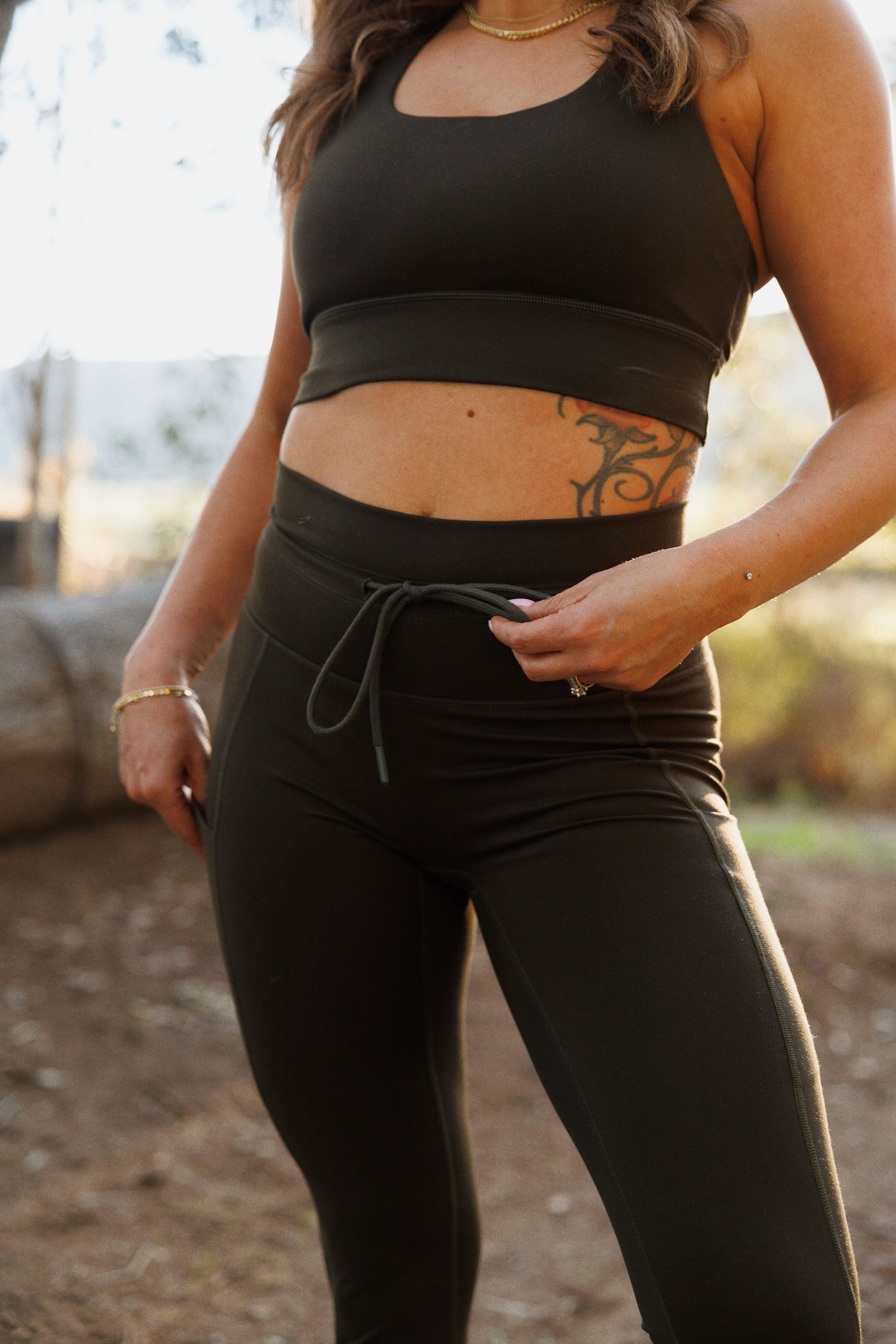 CUFFED LEGGING: OLIVE