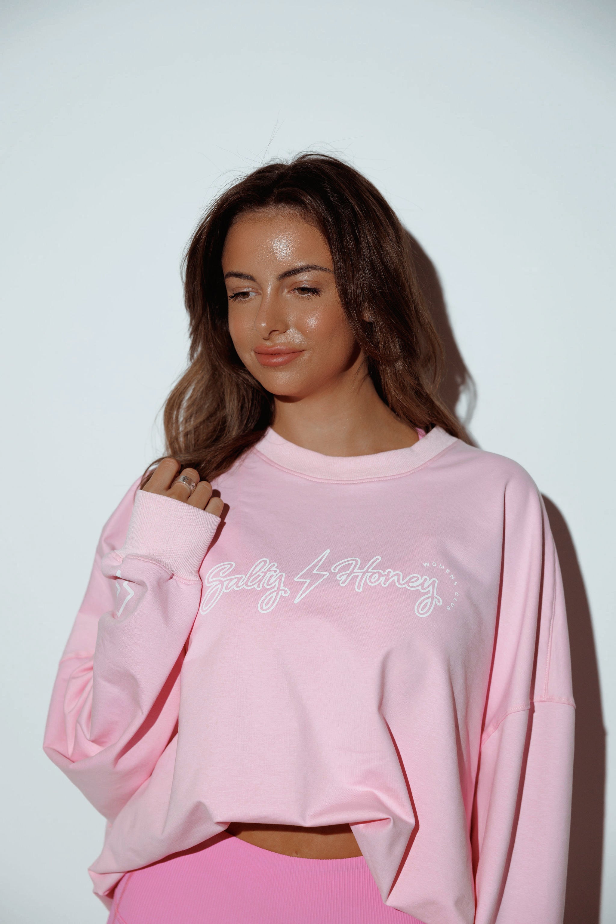 SLACK CREWNECK in PINK WITH PURPOSE