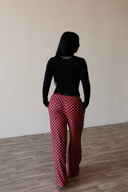 SLUMBER PANT: FIGHTER BLK/PNK
