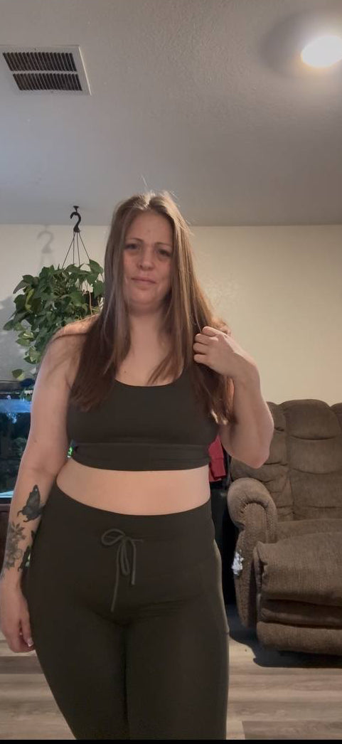 CUFFED LEGGING: OLIVE