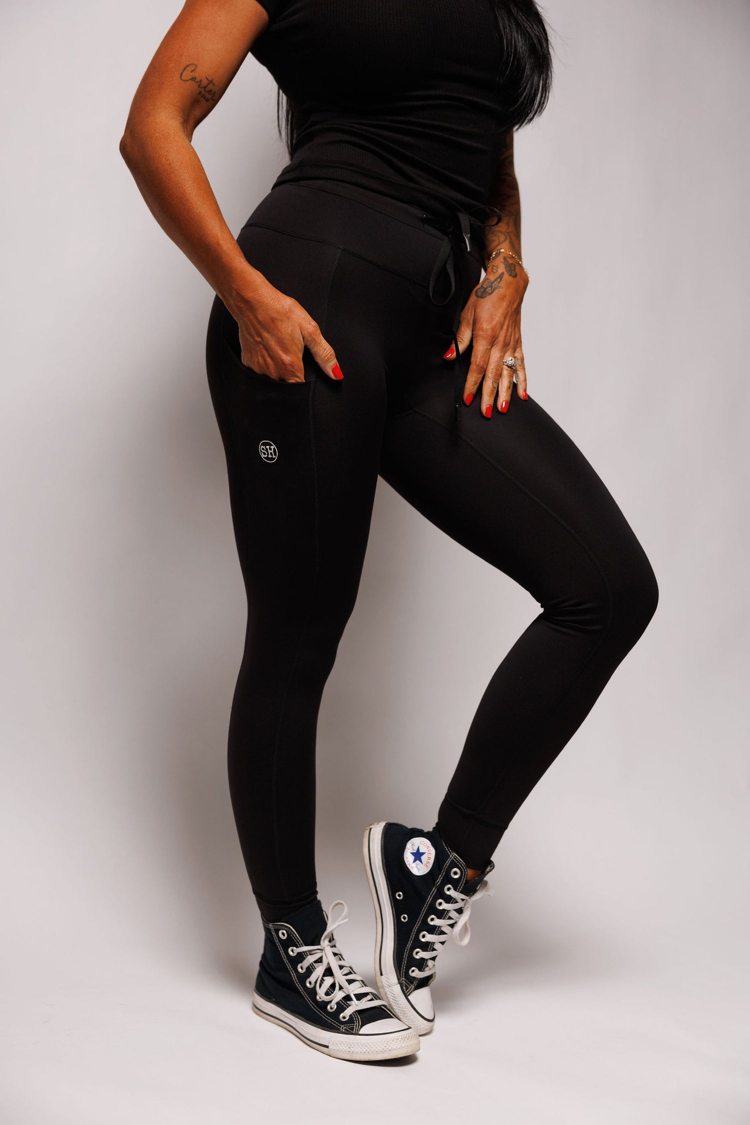 CUFFED LEGGING: BLACK