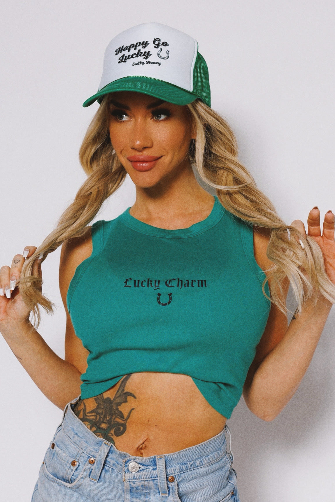 CROPPED TANK: LUCKY CHARM