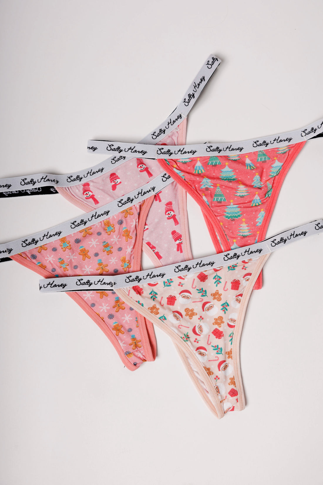 XXL ONLY | STRIPPED THONG (4 PCK): SUGARPLUM