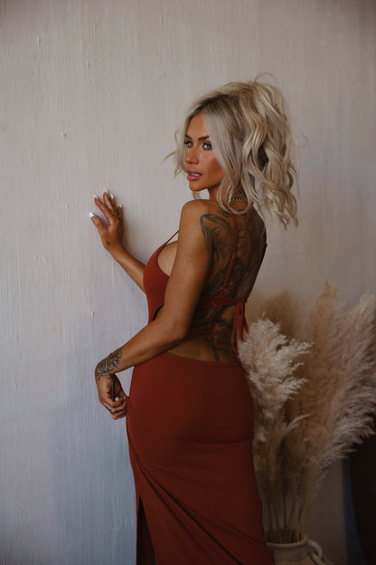 FREE SPIRIT MAXI DRESS: ROAST