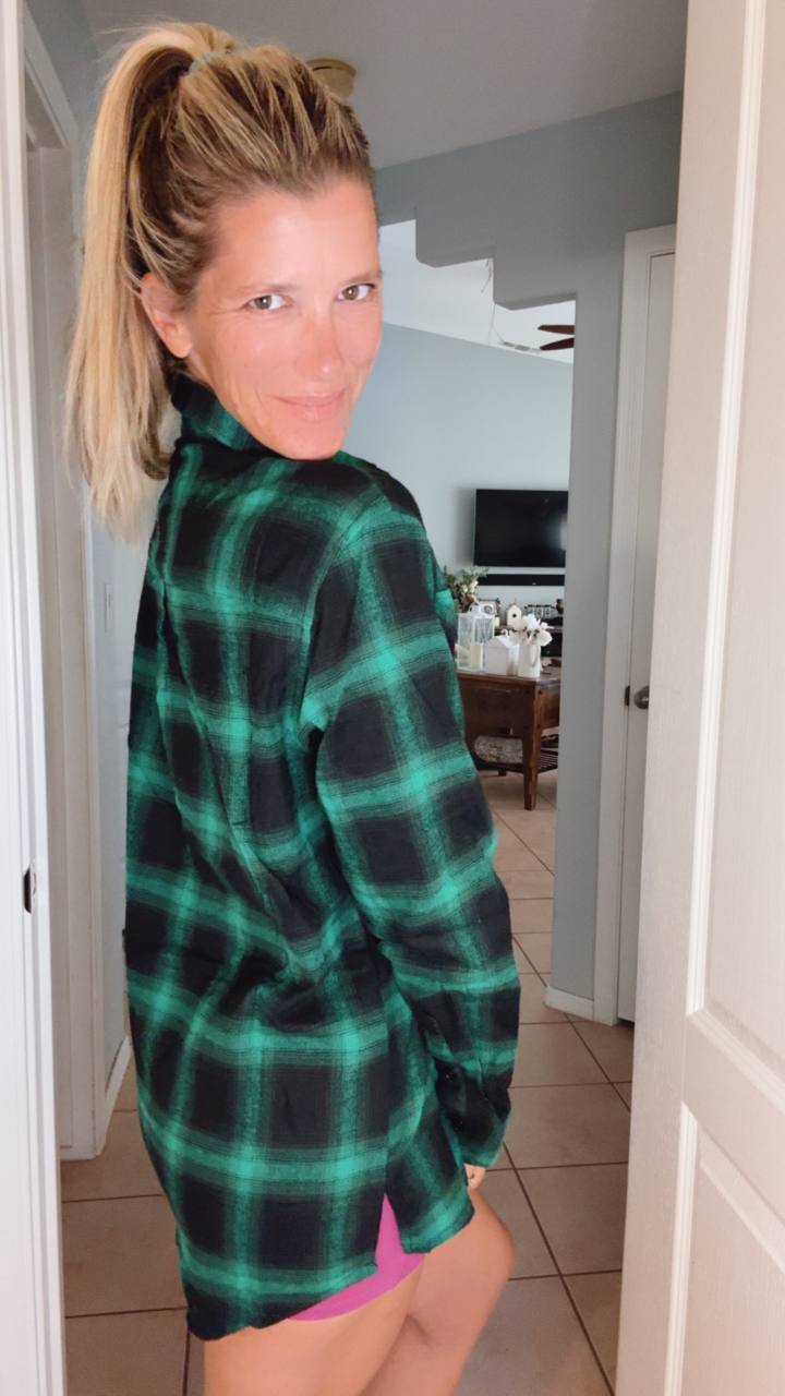 ALPHA OVERSIZED FLANNEL in GREEN/BLACK