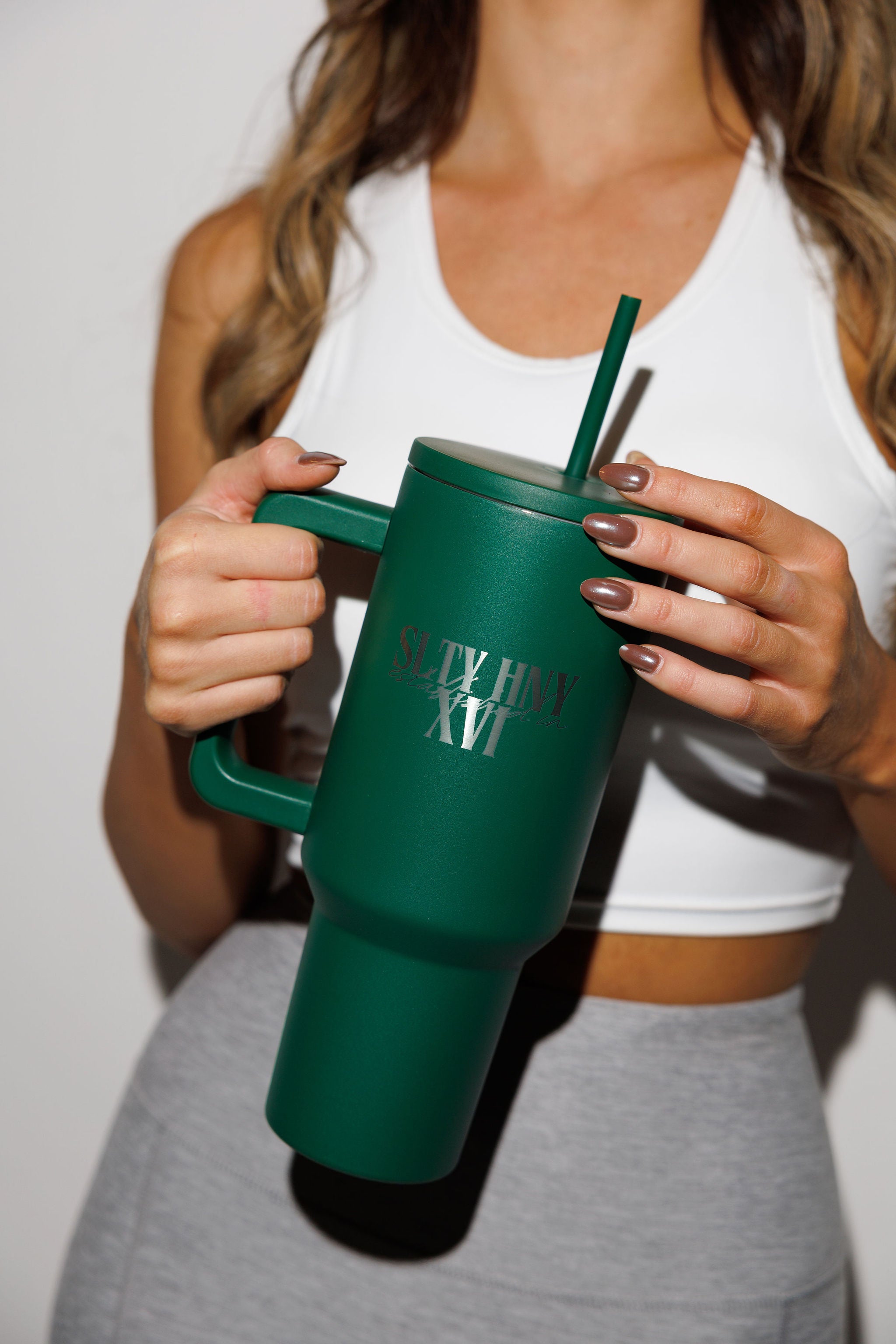 40oz TUMBLER in SLTY HNY XVI - FOREST GREEN