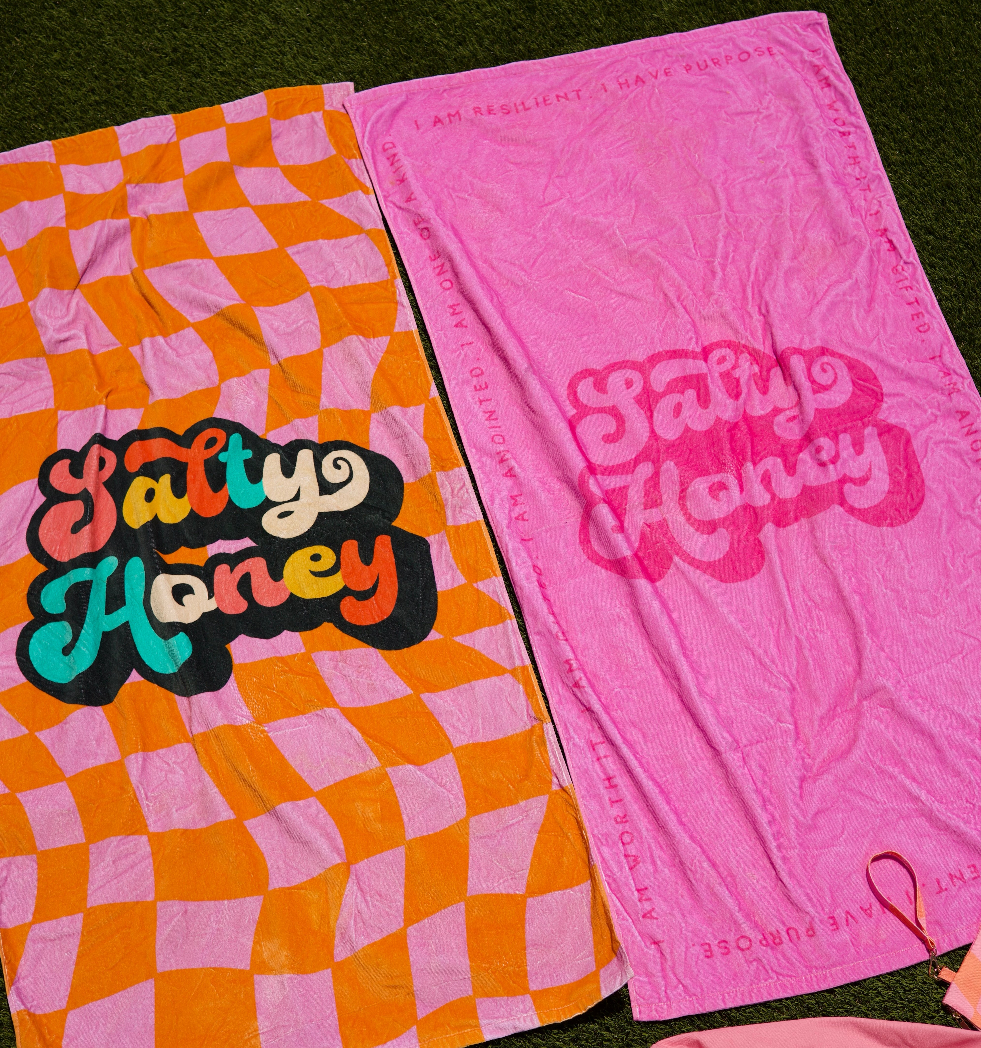 BEACH TOWEL IN PINK AFFIRMATION